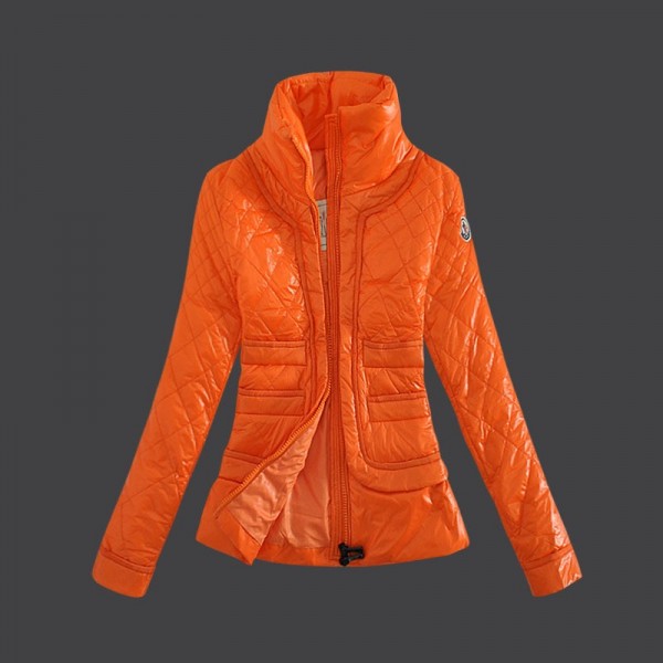 Moncler Donna Giù cappotto arancione Presa M1013